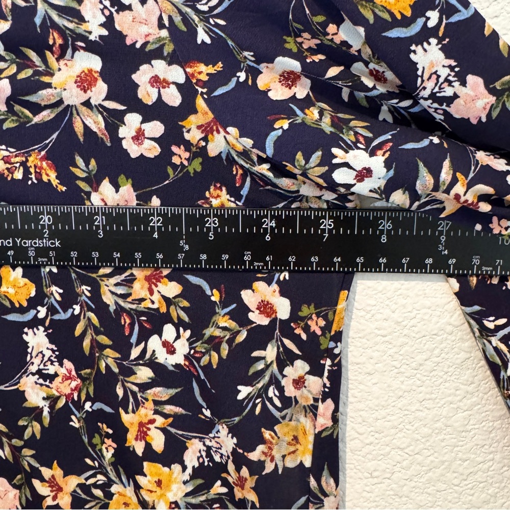 Two by Vince Camuto Floral Boho Blouse Navy Romantic Cottagecore XXL - Picture 7 of 9